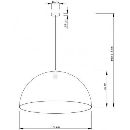 Lampa wisząca Sfera 70 30136 srebrny Sigma