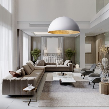 Lampa wisząca Sfera 90 30127 biały, złoty Sigma