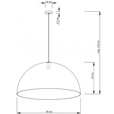 Lampa wisząca Sfera 90 30126 czarny, miedź Sigma