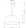 Lampa wisząca Sfera 90 30125 czarny, złoty Sigma