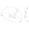 Plafon Sfera 35 32466 biały, złoty Sigma