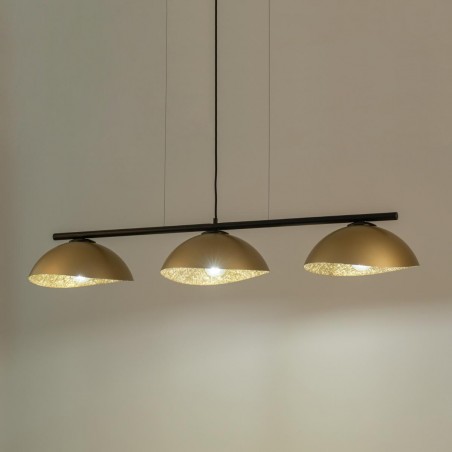 Lampa wisząca Solar 3 40582 czarny, klosz złoty Sigma
