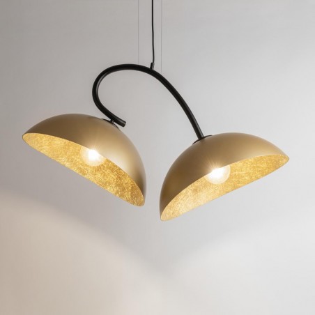 Lampa wisząca Space 40583 czarny, klosz złoty Sigma