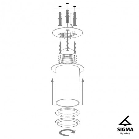 Plafon Solaris M 40612 biały, klosz biały, złoty Sigma