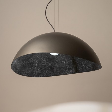 Lampa wisząca Solaris XL 40631 srebrny, klosz srebrny, czarny Sigma