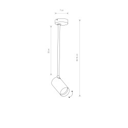 MONO LONG M Czarny 10W only LED