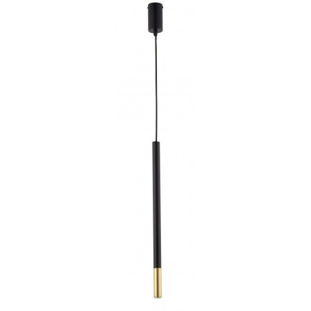 Lampa wisząca Sopel Due 1 33235 czarny , klosz czarny, złoty Sigma