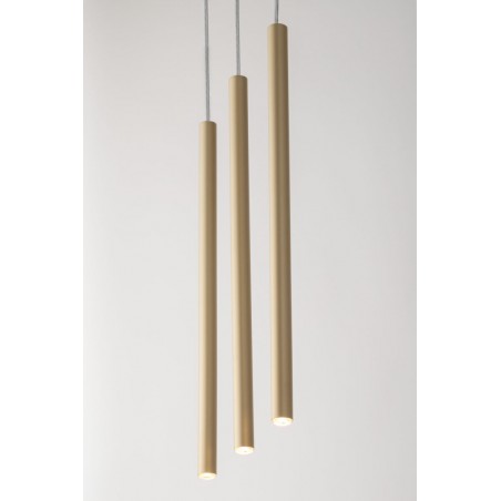 Lampa wisząca Sopel 3 33403 złoty mat, klosz złoty mat Sigma