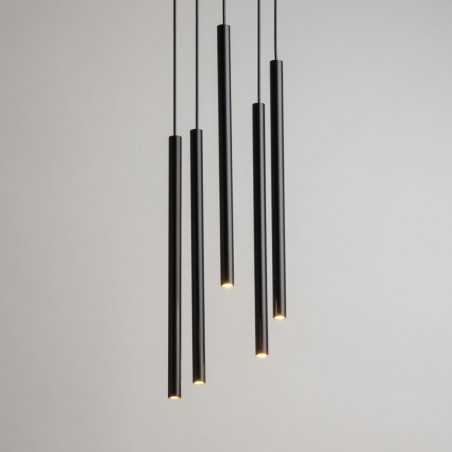 Lampa wisząca Sopel 5 33625 czarny Sigma