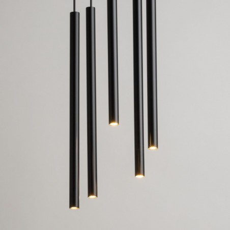 Lampa wisząca Sopel 5 33625 czarny Sigma