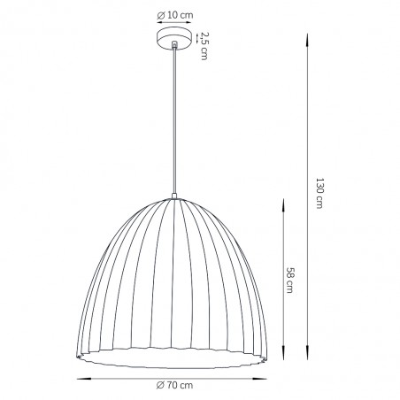 Lampa wisząca Telma 70 32032 brąz, miedź Sigma