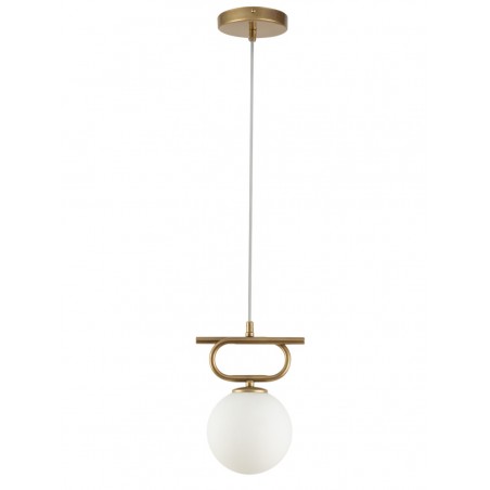 Lampa wisząca Tes 1 33631 złoty, klosz biały Sigma
