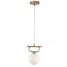 Lampa wisząca Tes 1 33631 złoty, klosz biały Sigma