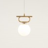 Lampa wisząca Tes 1 33631 złoty, klosz biały Sigma