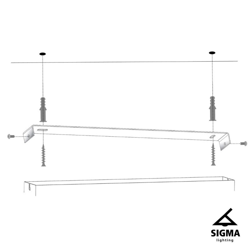 Plafon Tulia 6 33498 czarny, klosz szary Sigma