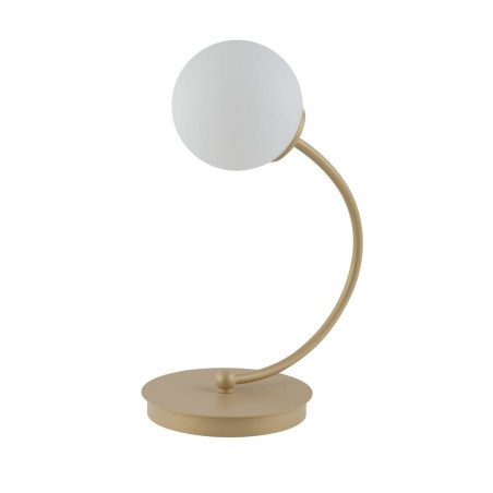 Lampka Velvet 50303 złoty beż, klosz biały Sigma