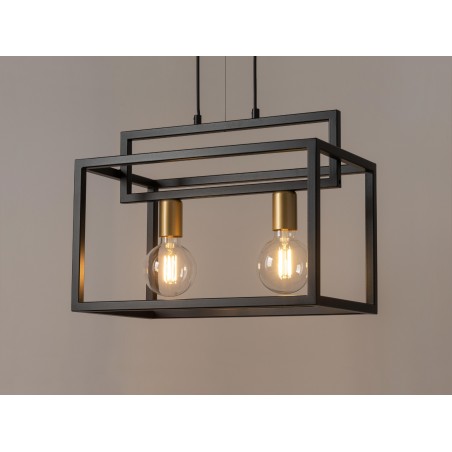 Lampa wisząca Vigo 2 32439 czarny, złoty Sigma