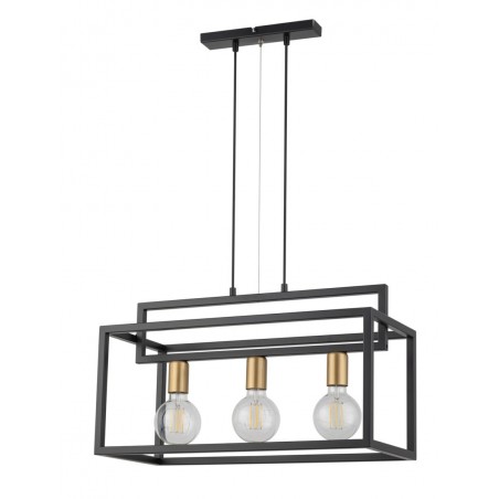 Lampa wisząca Vigo 3 32441 czarny, złoty Sigma