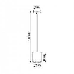 Lampa wisząca ORBIS 1 czarny SL.0051 Sollux