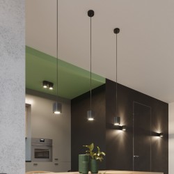 Lampa wisząca ORBIS 1 czarny SL.0051 Sollux
