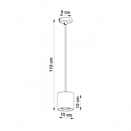 Lampa wisząca ORBIS 1 szary SL.0052 Sollux