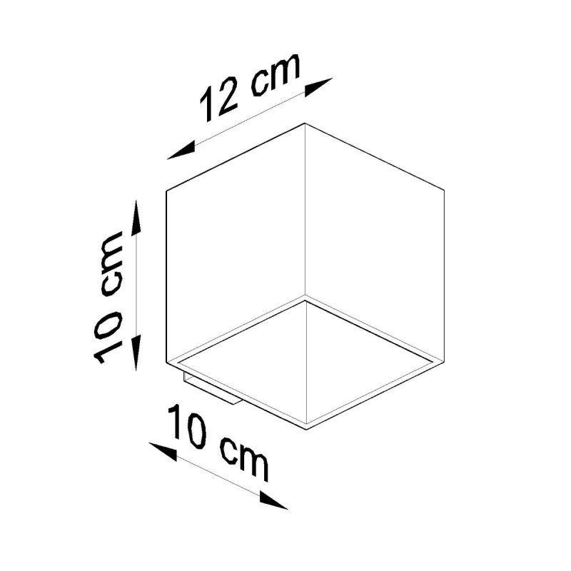 Kinkiet QUAD 1 czarny SL.0057 Sollux