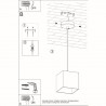 Lampa wisząca QUAD 1 czarny SL.0060 Sollux