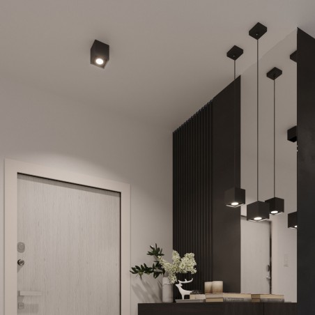 Lampa wisząca QUAD 1 czarny SL.0060 Sollux