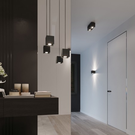 Lampa wisząca QUAD 1 czarny SL.0060 Sollux