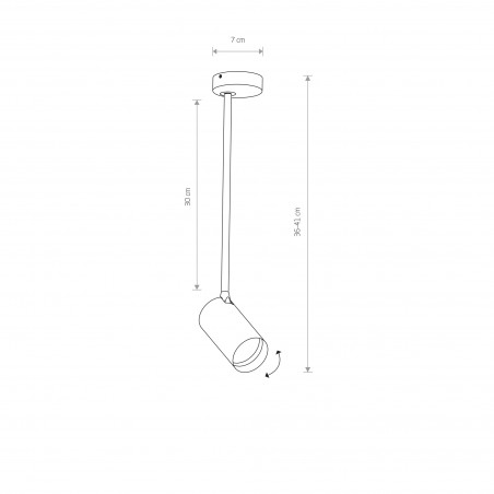 MONO LONG M Czarny 10W only LED