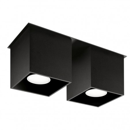 Plafon QUAD 2 czarny SL.0063 Sollux
