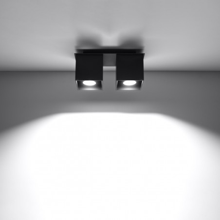 Plafon QUAD 2 czarny SL.0063 Sollux