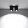 Plafon QUAD 2 czarny SL.0063 Sollux