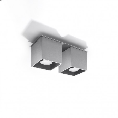 Plafon QUAD 2 szary SL.0064 Sollux