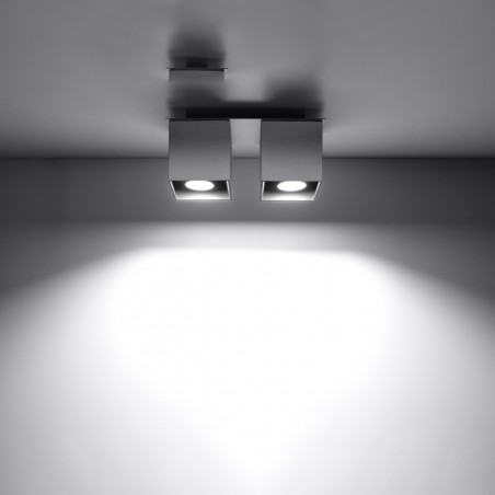 Plafon QUAD 2 szary SL.0064 Sollux