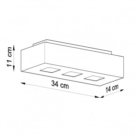 Plafon MONO 3 biały SL.0068 Sollux