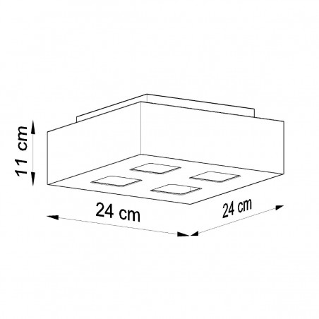 Plafon MONO 4 biały SL.0069 Sollux