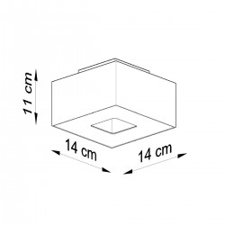 Plafon MONO 1 czarny SL.0070 Sollux