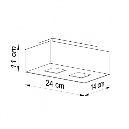 Plafon MONO 2 czarny SL.0071 Sollux