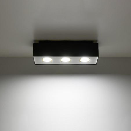 Plafon MONO 3 czarny SL.0072 Sollux