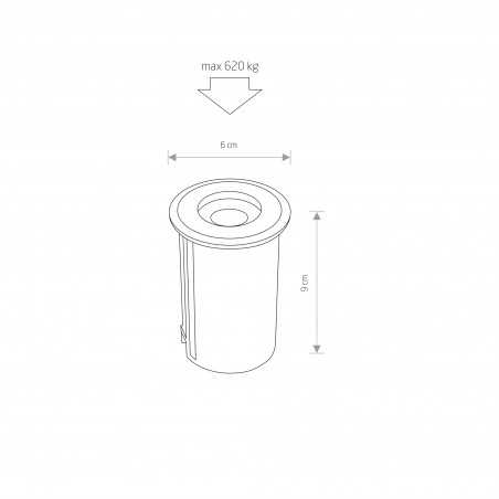 PICCO LED M Srebrny 1W