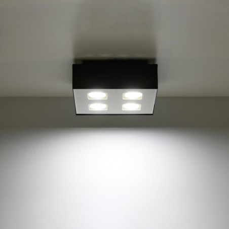 Plafon MONO 4 czarny SL.0073 Sollux