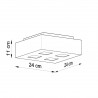 Plafon MONO 4 czarny SL.0073 Sollux