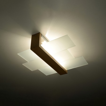 Plafon FENIKS 2 naturalne drewno SL.0076 Sollux