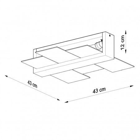 Plafon FENIKS 2 naturalne drewno SL.0076 Sollux