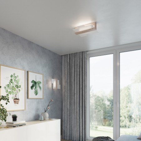 Plafon FENIKS 2 naturalne drewno SL.0076 Sollux