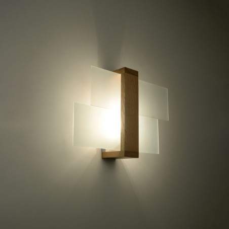 Kinkiet FENIKS 1 naturalne drewno SL.0077 Sollux