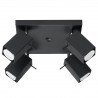 Plafon MERIDA 4 czarny SL.0102 Sollux