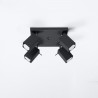 Plafon MERIDA 4 czarny SL.0102 Sollux
