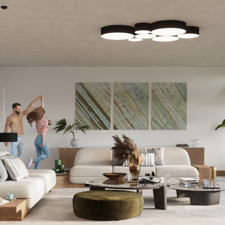 Lampa wisząca ARENA 35 czarna SL.0115 Sollux